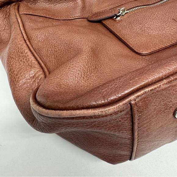 LILY JADE Leather CAROLINE Diaper Bag Brown w/ Xtra Strap...